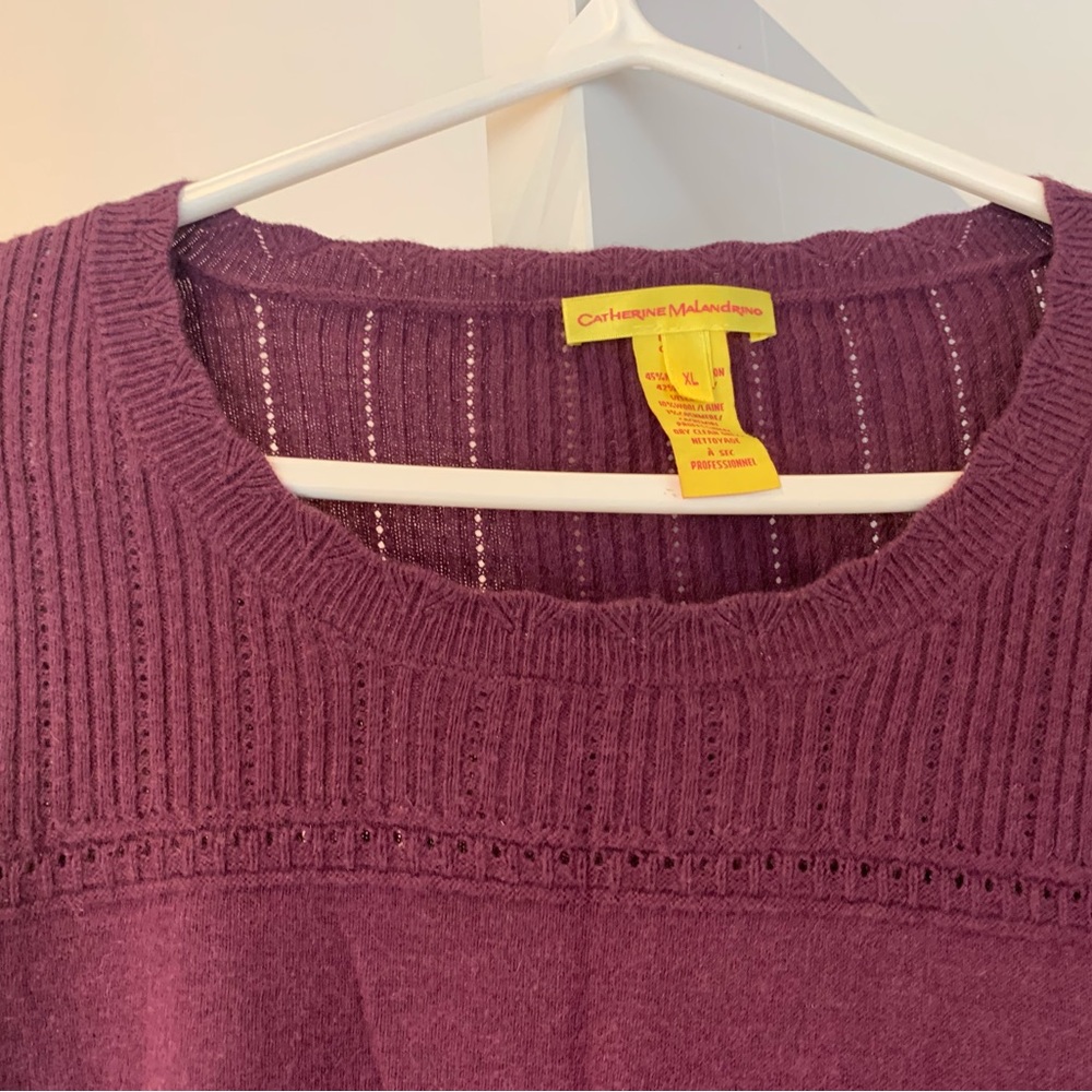 Catherine Malandrino plum wool sweather